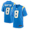 Zennovawear Omarion Hampton Los Angeles Chargers Team Game Jersey - Powder Blue