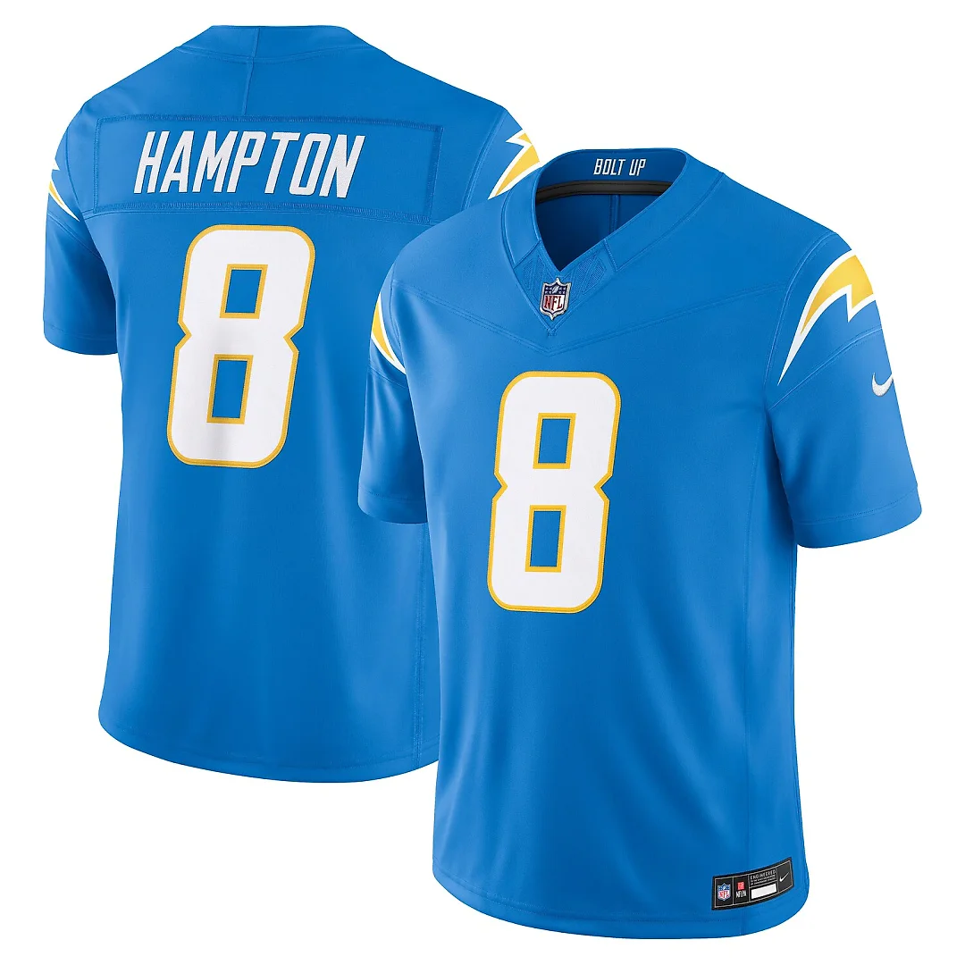 Zennovawear Omarion Hampton Los Angeles Chargers Team Vapor FUSE. Stitched Limited Jersey - Powder Blue