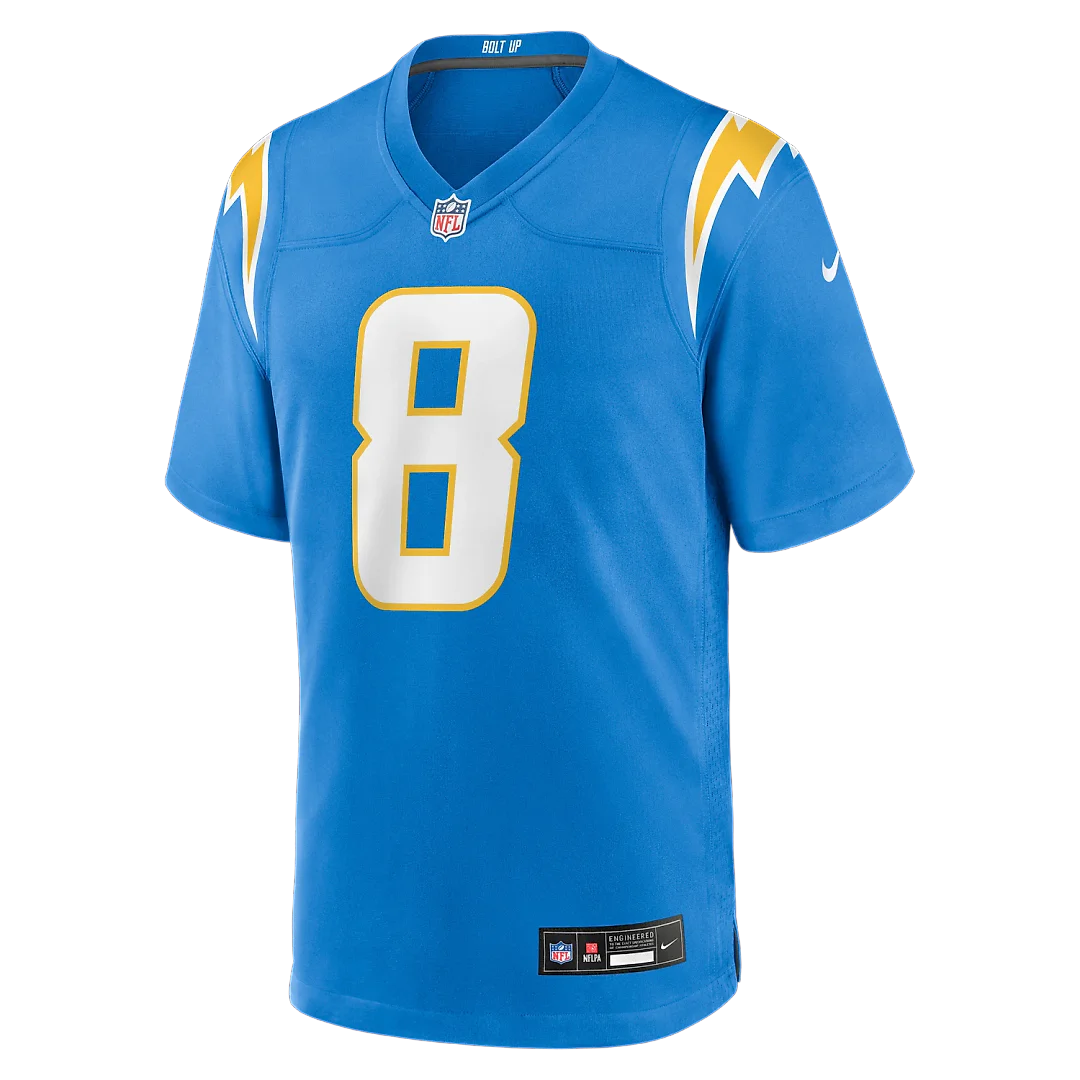 Zennovawear Omarion Hampton Los Angeles Chargers Team Game Jersey - Powder Blue