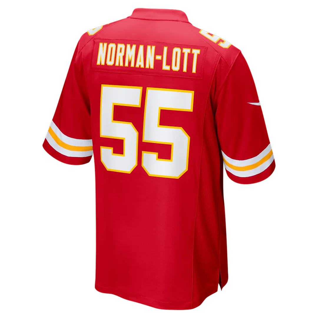 Zennovawear Omarr Norman-Lott Kansas City Chiefs Team Game Jersey - Red