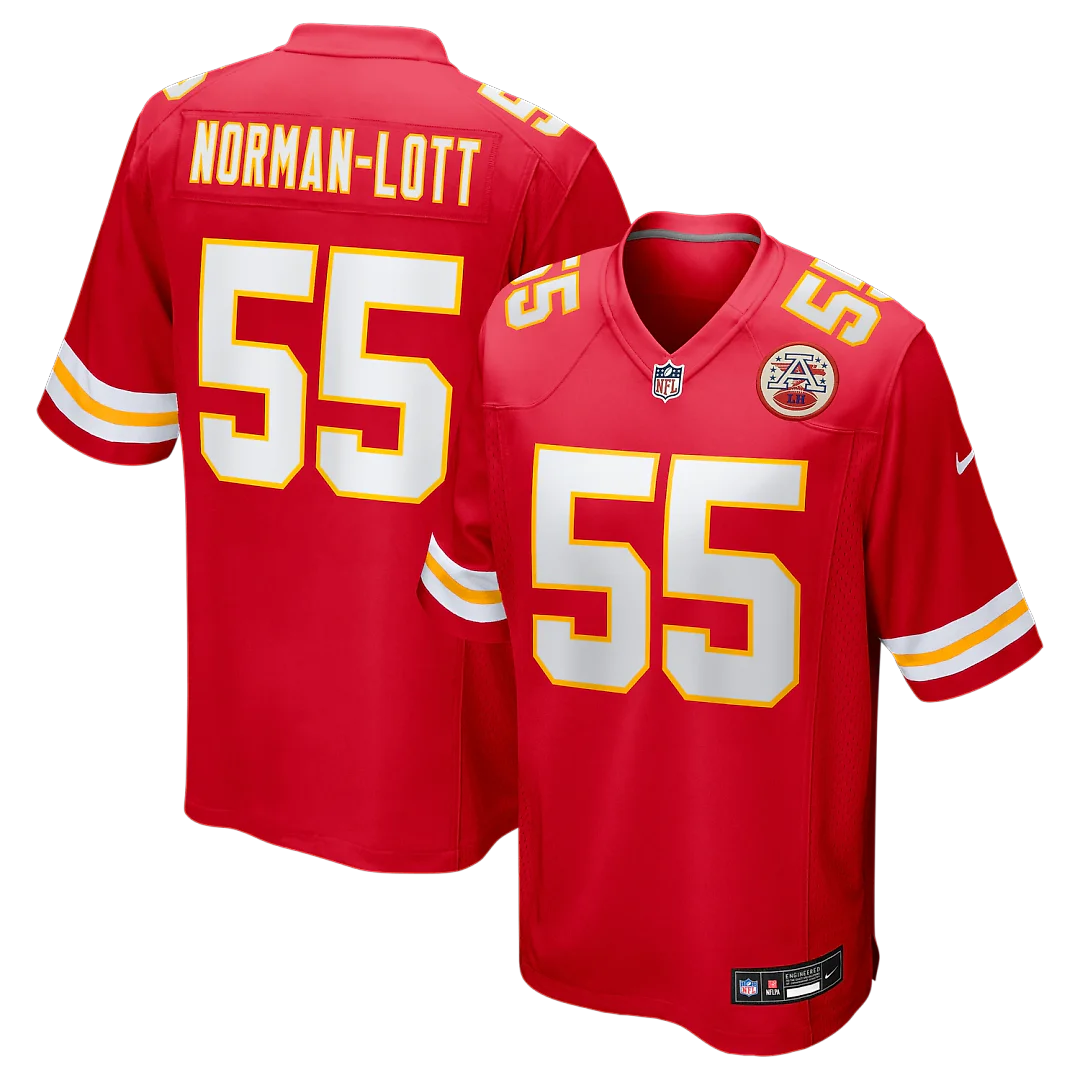 Zennovawear Omarr Norman-Lott Kansas City Chiefs Team Game Jersey - Red