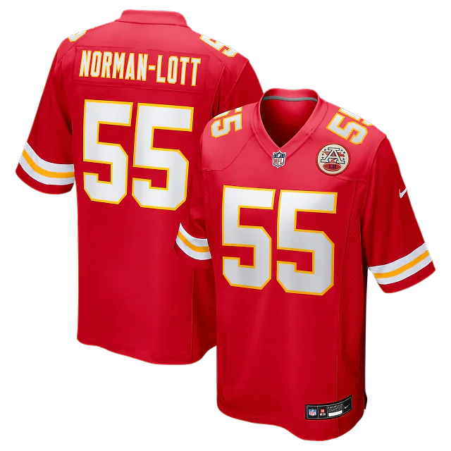 Zennovawear Omarr Norman-Lott Kansas City Chiefs Team Game Jersey - Red
