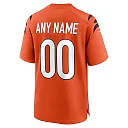 Zennovawear Cincinnati Bengals Alternate Game Custom Jersey - Orange