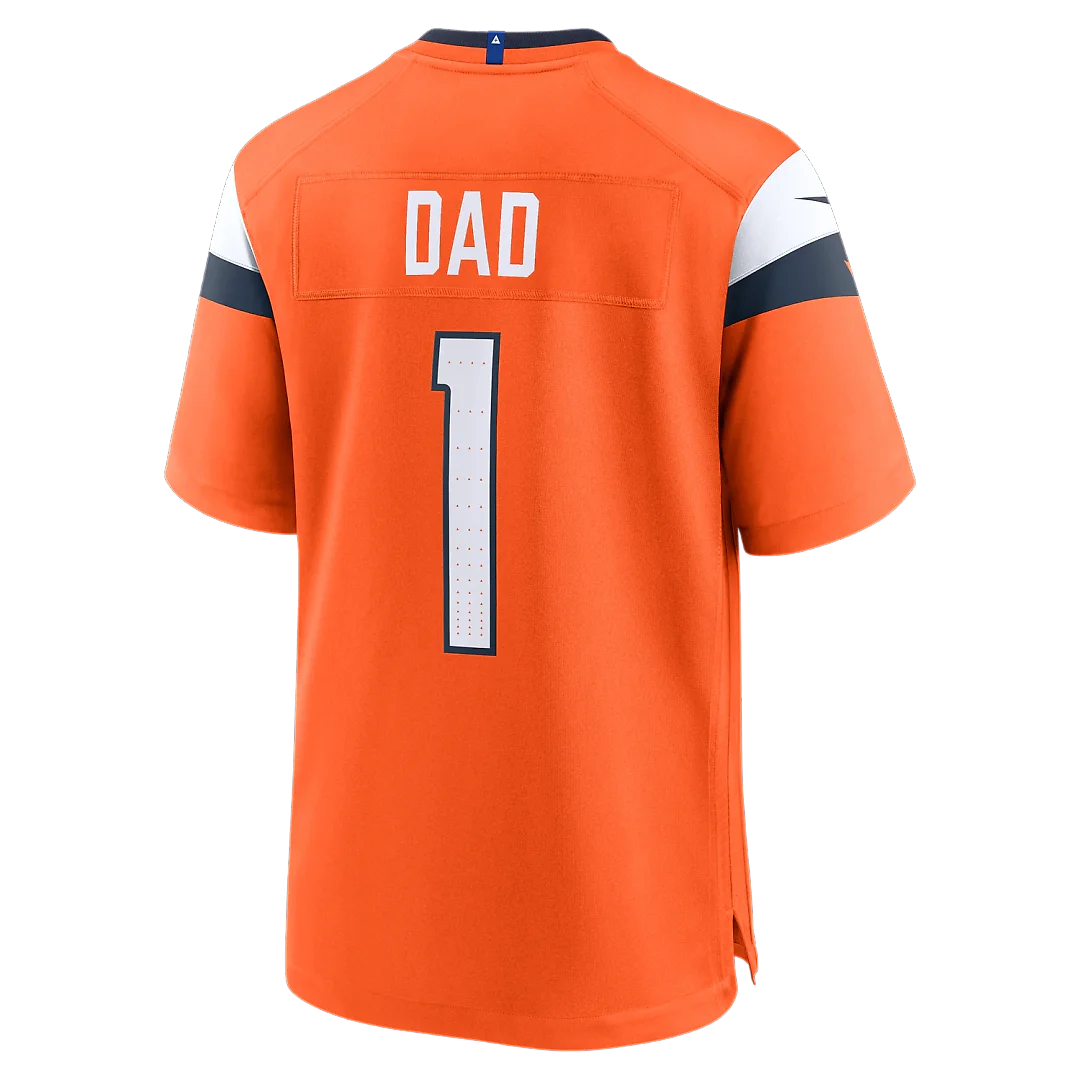 Zennovawear Denver Broncos #1 Dad Game Jersey - Orange