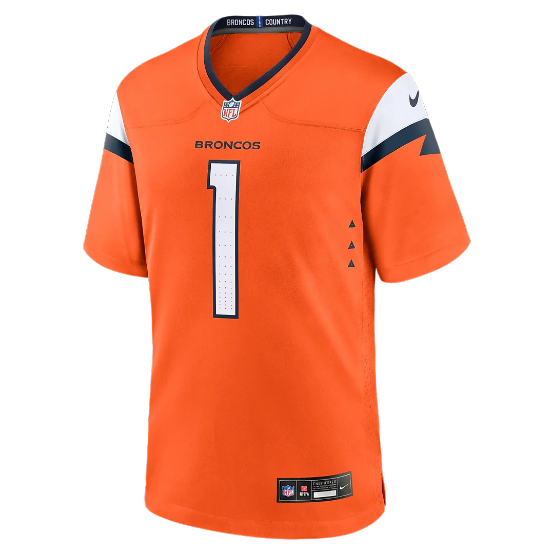 Zennovawear Denver Broncos #1 Dad Game Jersey - Orange