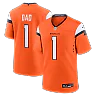 Zennovawear Denver Broncos #1 Dad Game Jersey - Orange