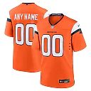 Zennovawear Denver Broncos Team Custom Game Jersey - Orange