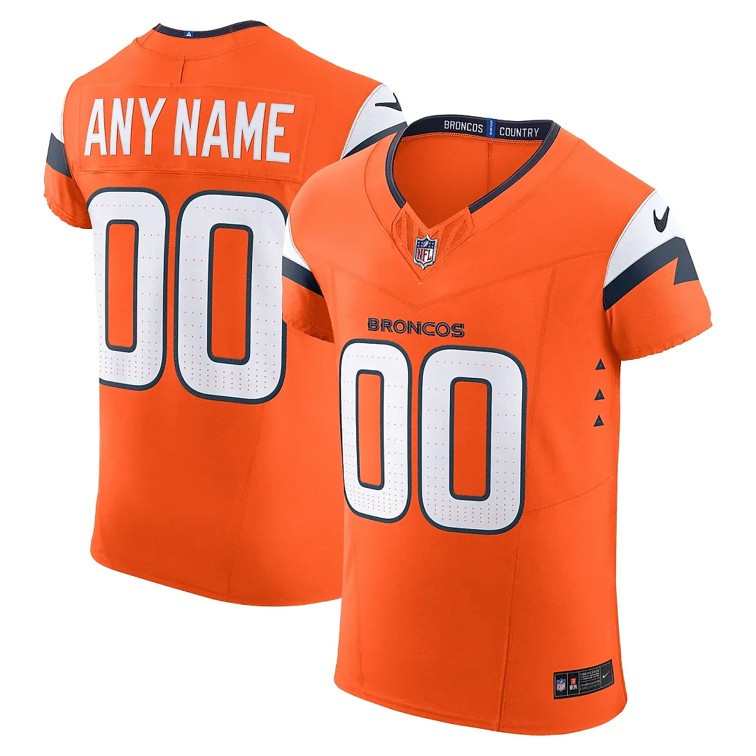 Zennovawear Denver Broncos Team Vapor FUSE. Elite Custom Jersey - Orange
