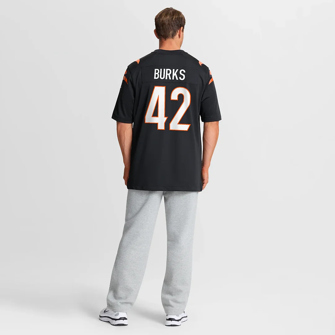 Zennovawear Oren Burks Cincinnati Bengals Team Game Jersey - Black