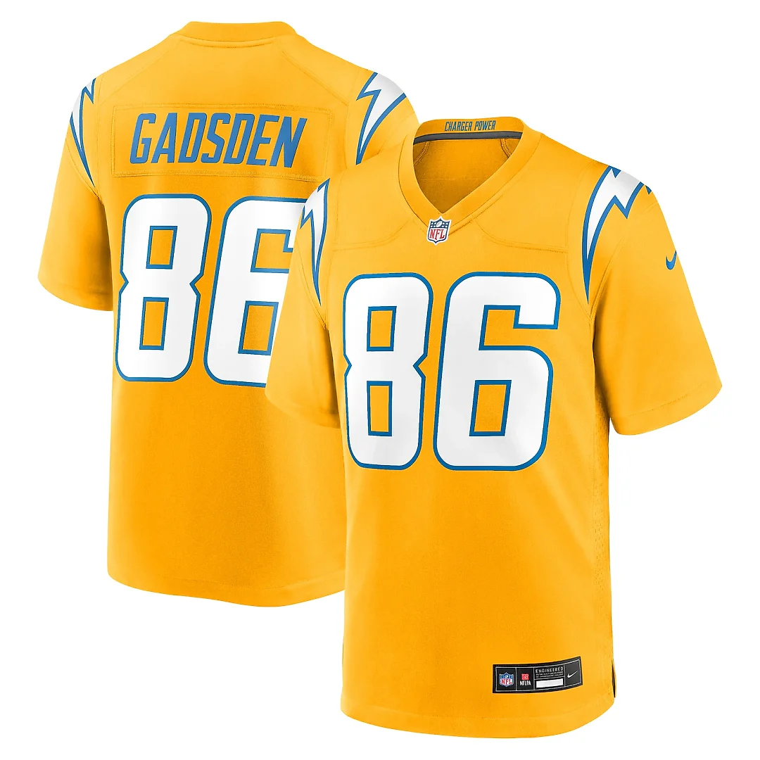 Zennovawear Oronde Gadsden Los Angeles Chargers Alternate Charger Power Game Jersey - Gold
