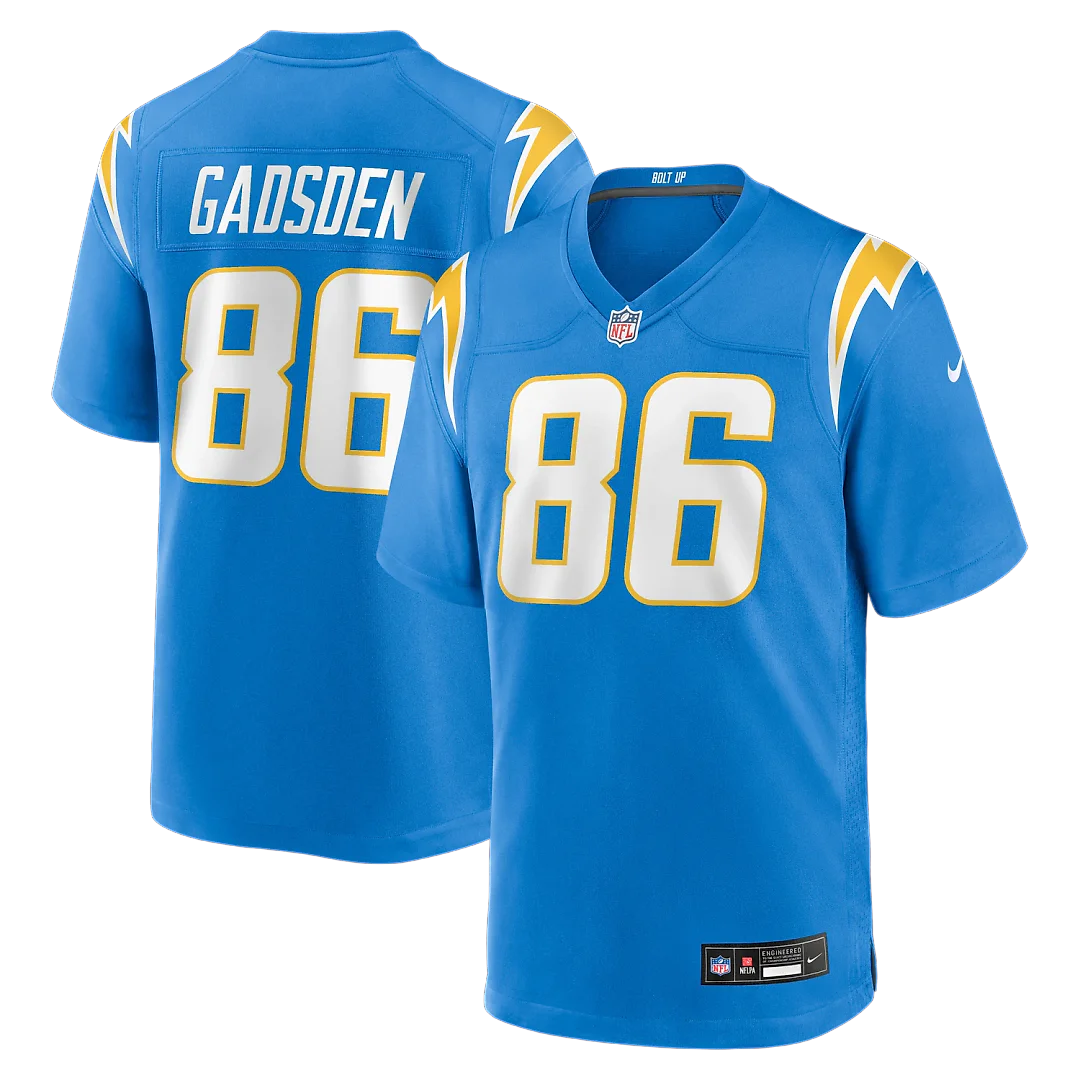 Zennovawear Oronde Gadsden Los Angeles Chargers Team Game Jersey - Powder Blue