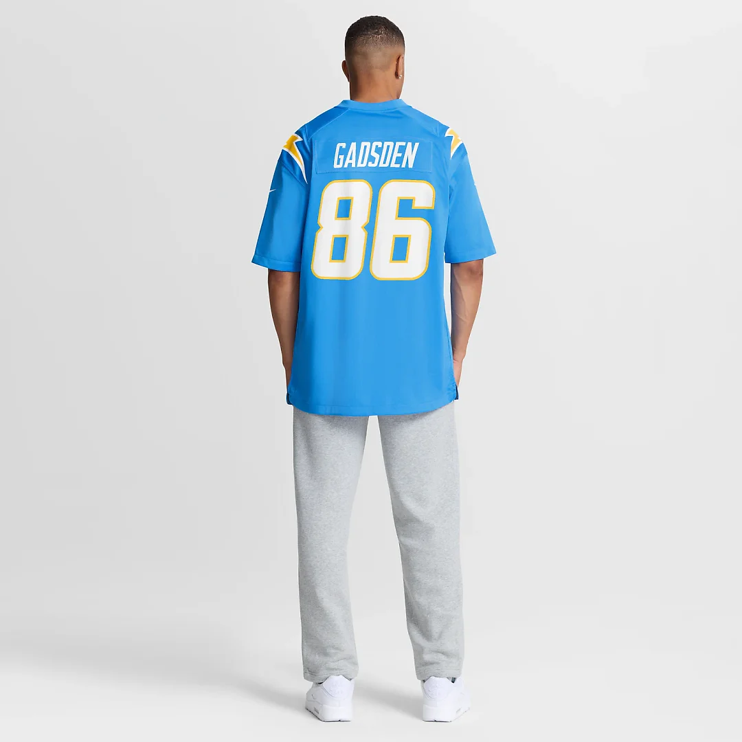 Zennovawear Oronde Gadsden Los Angeles Chargers Team Game Jersey - Powder Blue