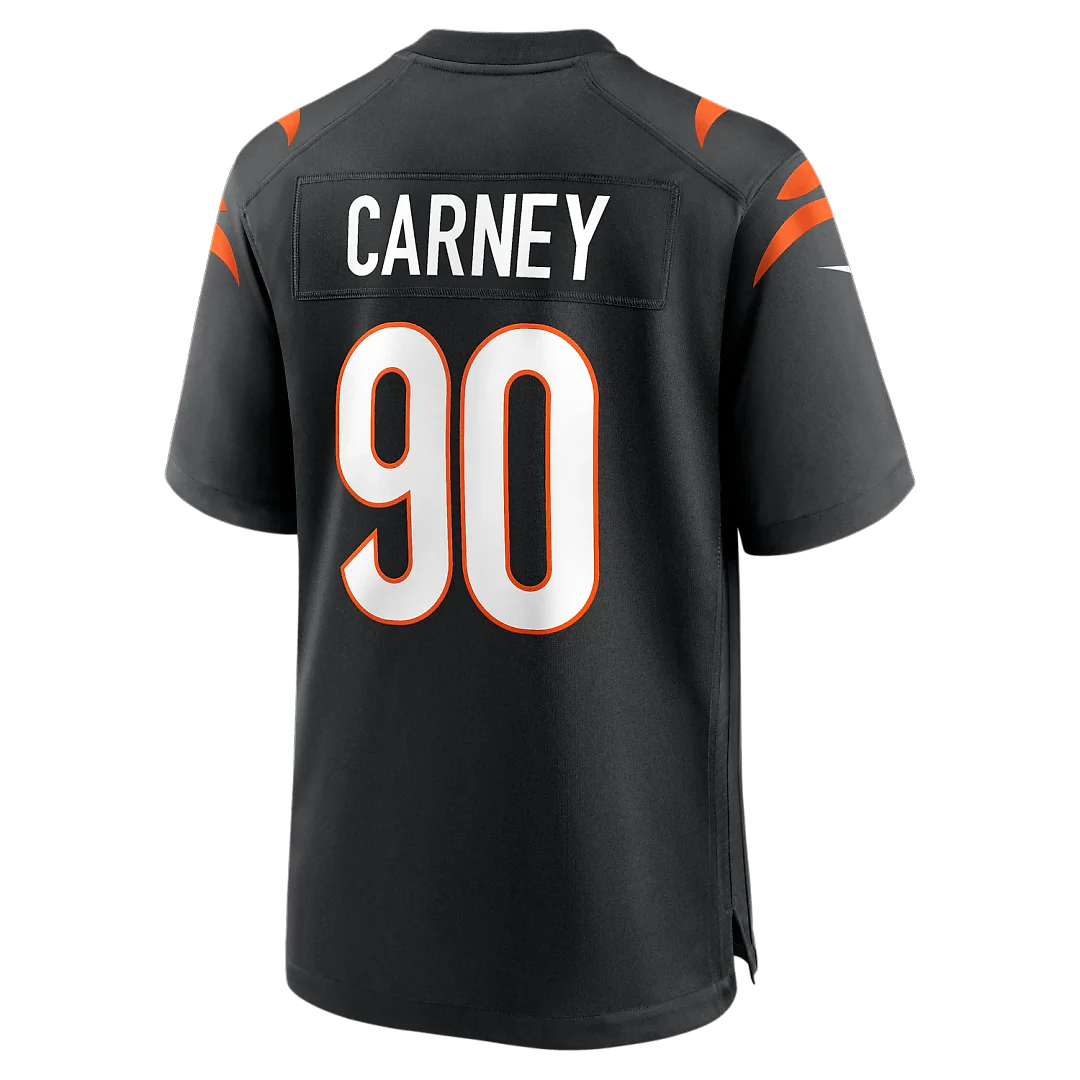 Zennovawear Owen Carney Cincinnati Bengals Home Game Player Jersey - Black
