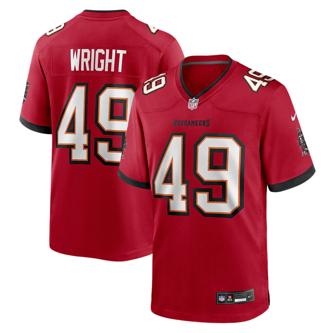 Zennovawear Owen Wright Tampa Bay Buccaneers Team Game Jersey - Red