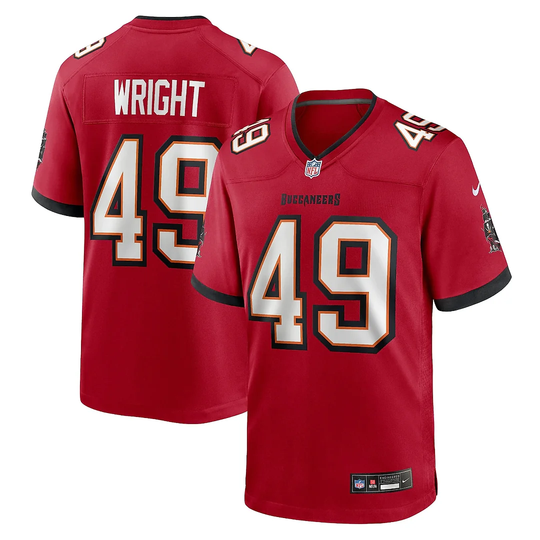 Zennovawear Owen Wright Tampa Bay Buccaneers Team Game Jersey - Red