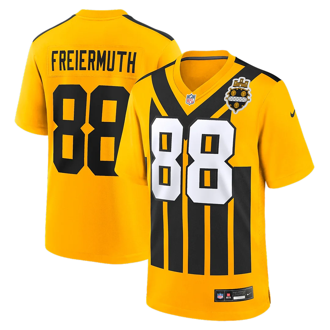 Zennovawear Pat Freiermuth Pittsburgh Steelers Alternate 1933 Throwback Game Jersey - Gold