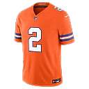 Zennovawear Pat Surtain II Denver Broncos Alternate Mile High Collection 1977 Throwback Vapor FUSE. Stitched Limited Jersey - Orange