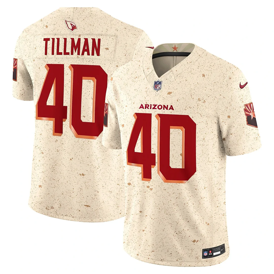 Zennovawear Pat Tillman Arizona Cardinals 2025 Rivalries Collection Stitched Limited Jersey - Natural