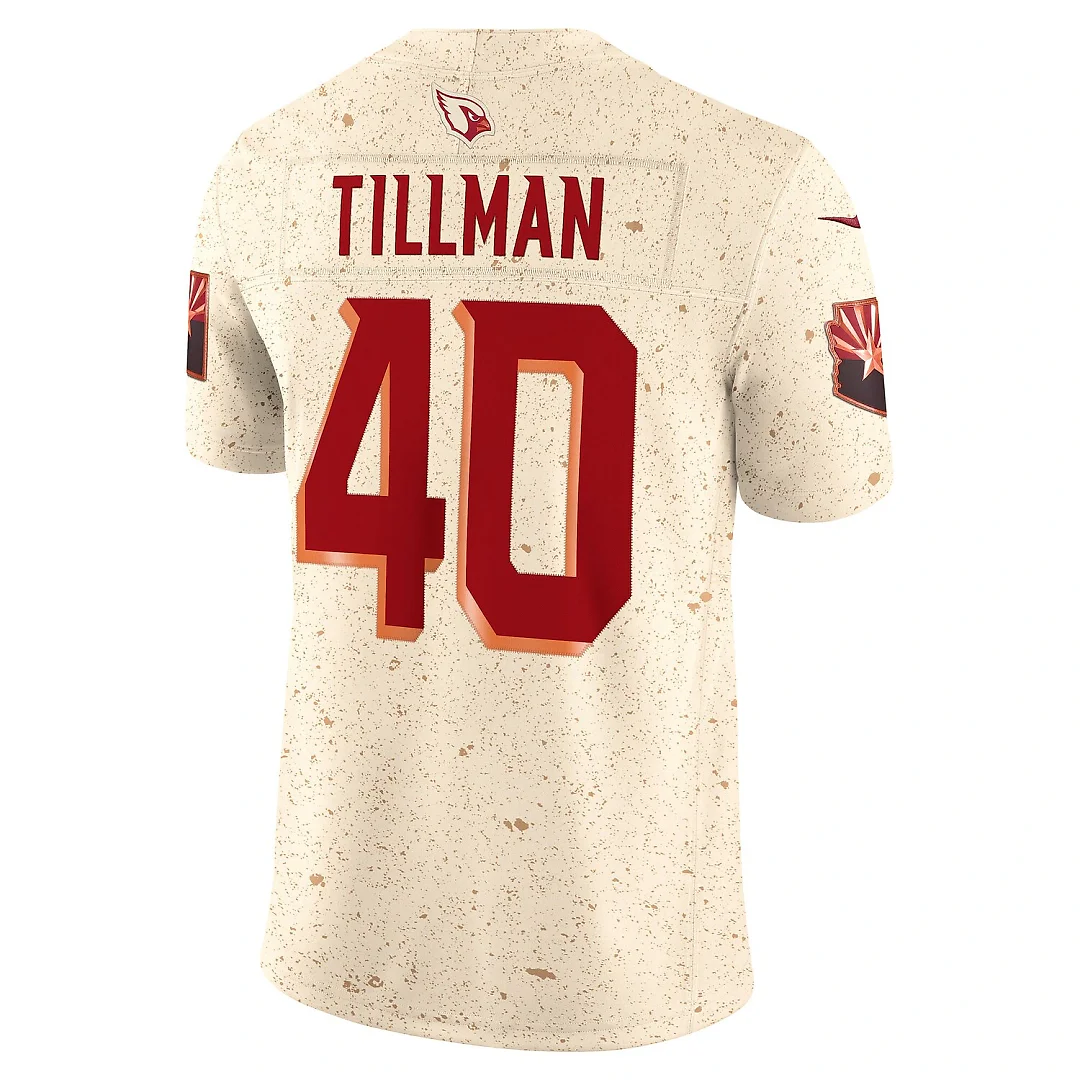 Zennovawear Pat Tillman Arizona Cardinals 2025 Rivalries Collection Stitched Limited Jersey - Natural
