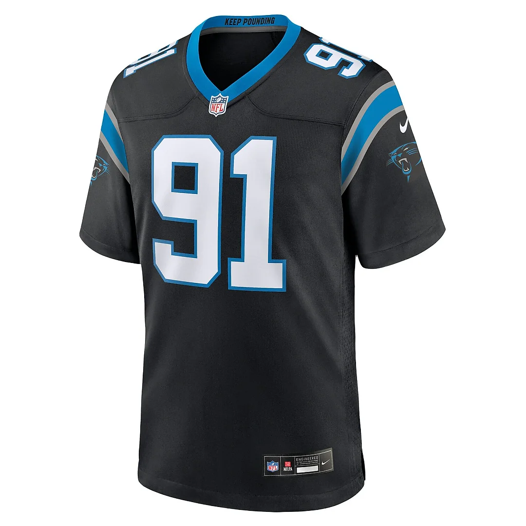 Zennovawear Patrick Jones II Carolina Panthers Team Game Jersey - Black
