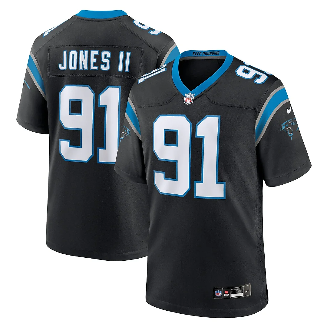 Zennovawear Patrick Jones II Carolina Panthers Team Game Jersey - Black