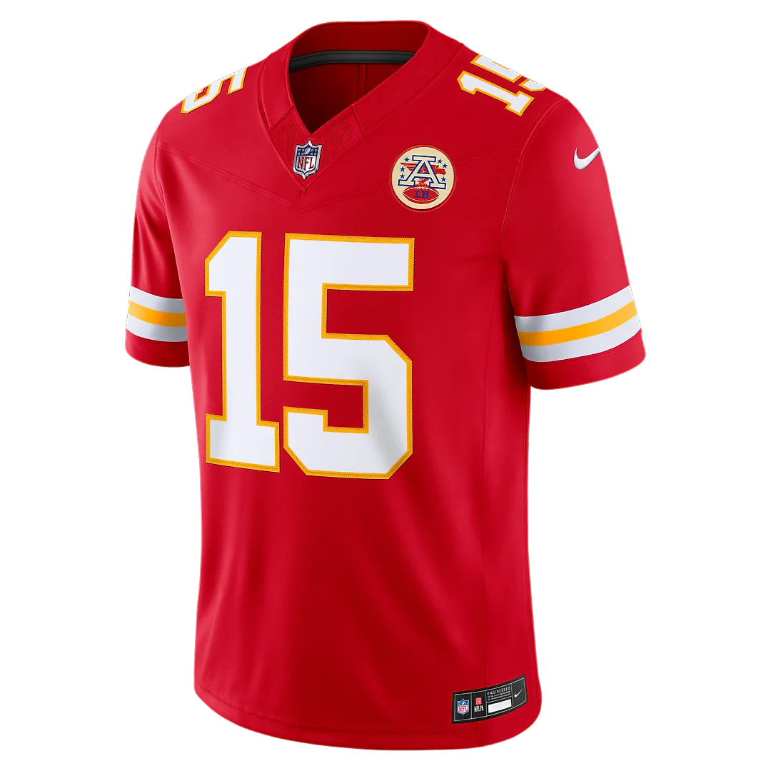 Zennovawear Patrick Mahomes Kansas City Chiefs Team Vapor FUSE. Stitched Limited Jersey - Red