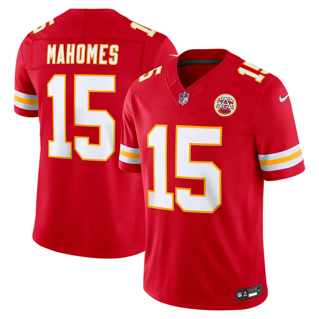 Zennovawear Patrick Mahomes Kansas City Chiefs Team Vapor FUSE. Stitched Limited Jersey - Red