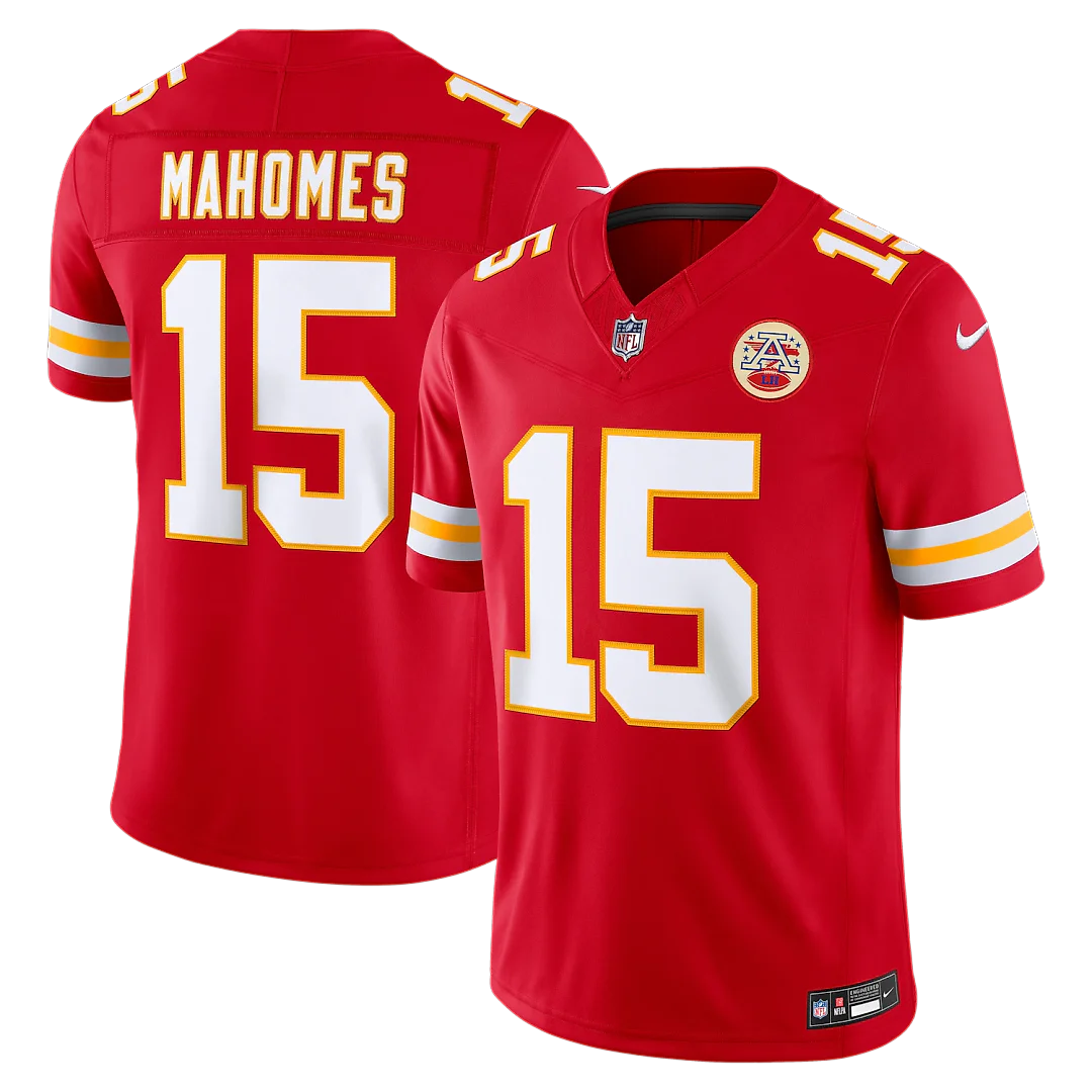 Zennovawear Patrick Mahomes Kansas City Chiefs Team Vapor FUSE. Stitched Limited Jersey - Red