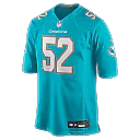 Zennovawear Patrick Paul Miami Dolphins Game Jersey - Aqua