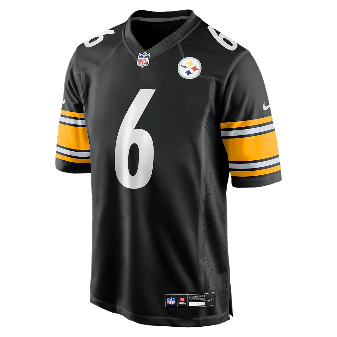 Zennovawear Patrick Queen Pittsburgh Steelers Game Player Jersey - Black