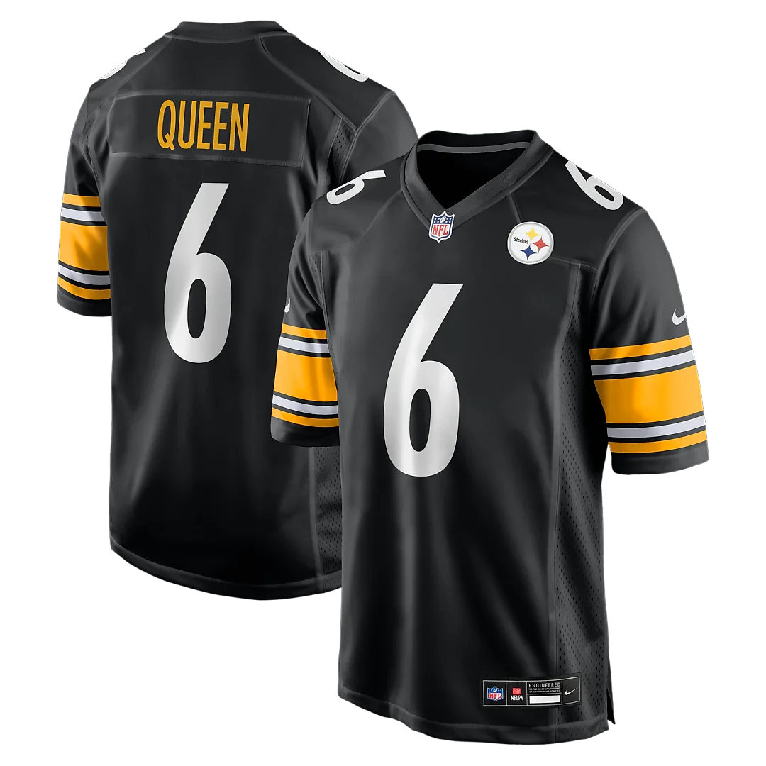 Zennovawear Patrick Queen Pittsburgh Steelers Game Player Jersey - Black