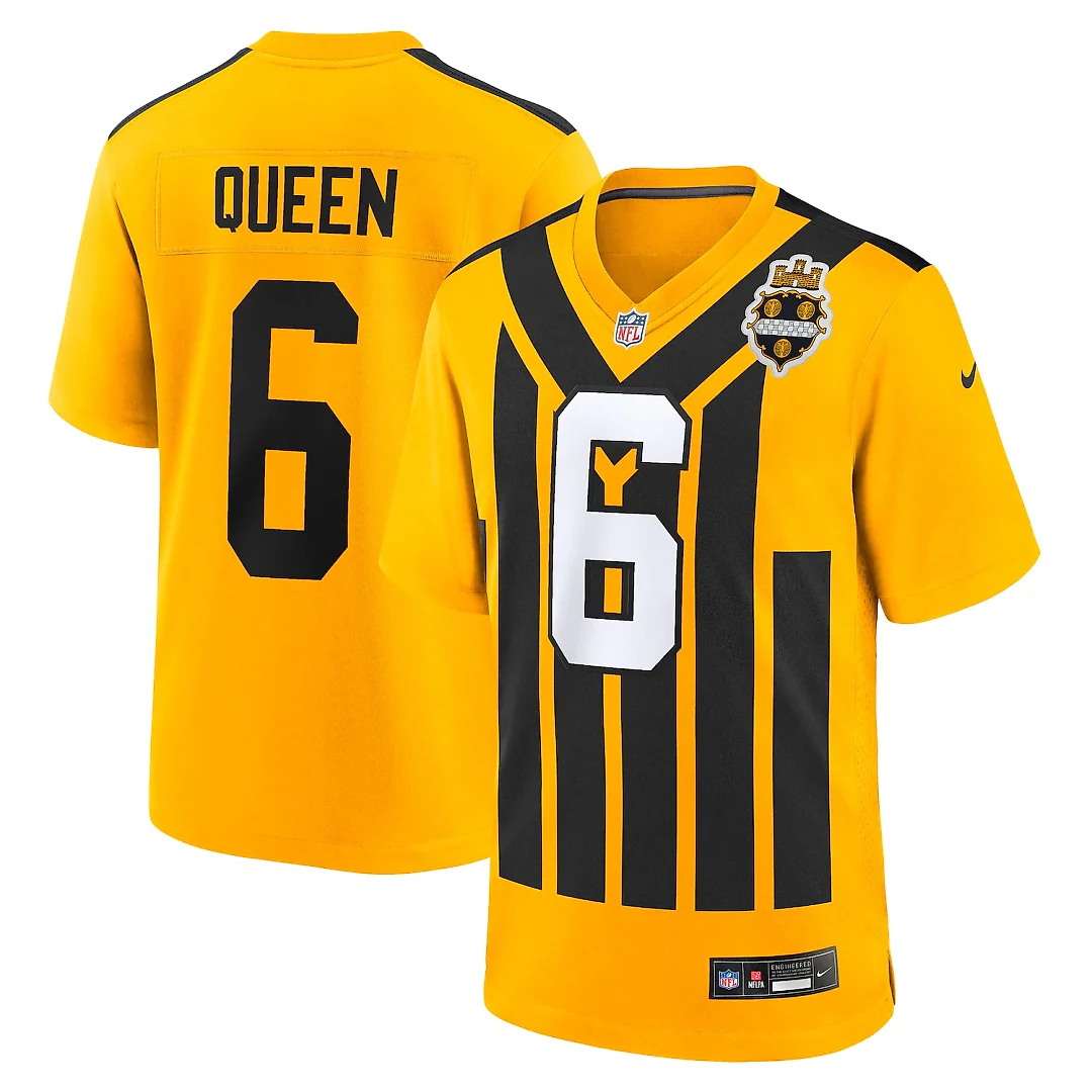 Zennovawear Patrick Queen Pittsburgh Steelers Alternate 1933 Throwback Game Jersey - Gold