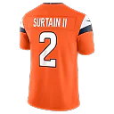 Zennovawear Patrick Surtain II Denver Broncos Team Vapor FUSE. Stitched Limited Jersey - Orange