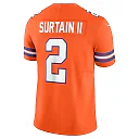 Zennovawear Patrick Surtain II Denver Broncos Alternate Mile High Collection 1977 Throwback Vapor FUSE. Limited Jersey - Orange