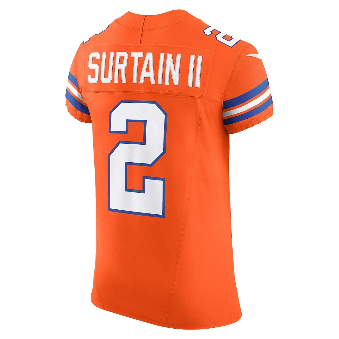 Zennovawear Patrick Surtain II Denver Broncos Alternate Vapor FUSE. Elite Jersey - Orange