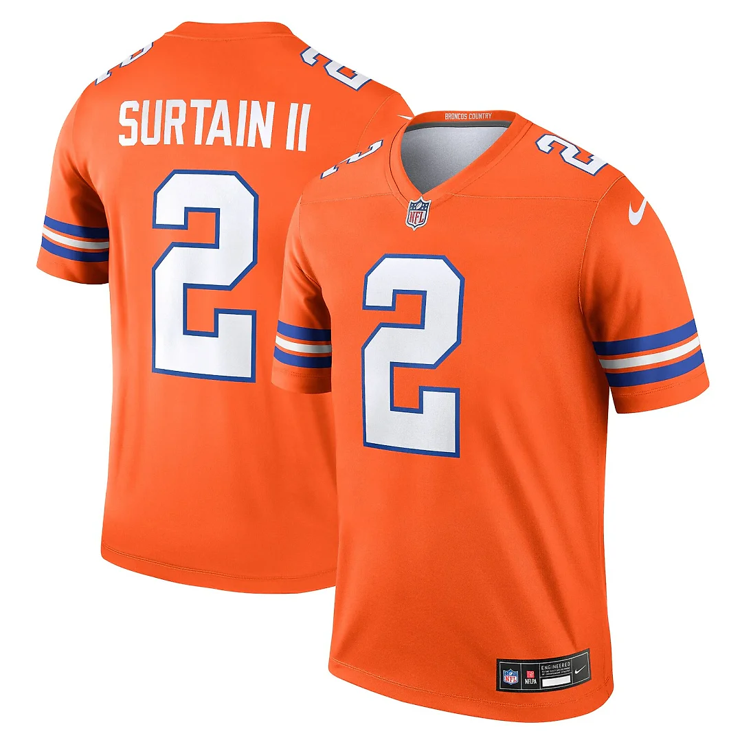 Zennovawear Patrick Surtain II Denver Broncos Legend Player Performance Top - Orange