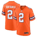 Zennovawear Patrick Surtain II Denver Broncos Mile High Collection 1977 Throwback Player Game Jersey - Orange