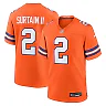 Zennovawear Patrick Surtain II Denver Broncos Mile High Collection 1977 Throwback Player Game Jersey - Orange