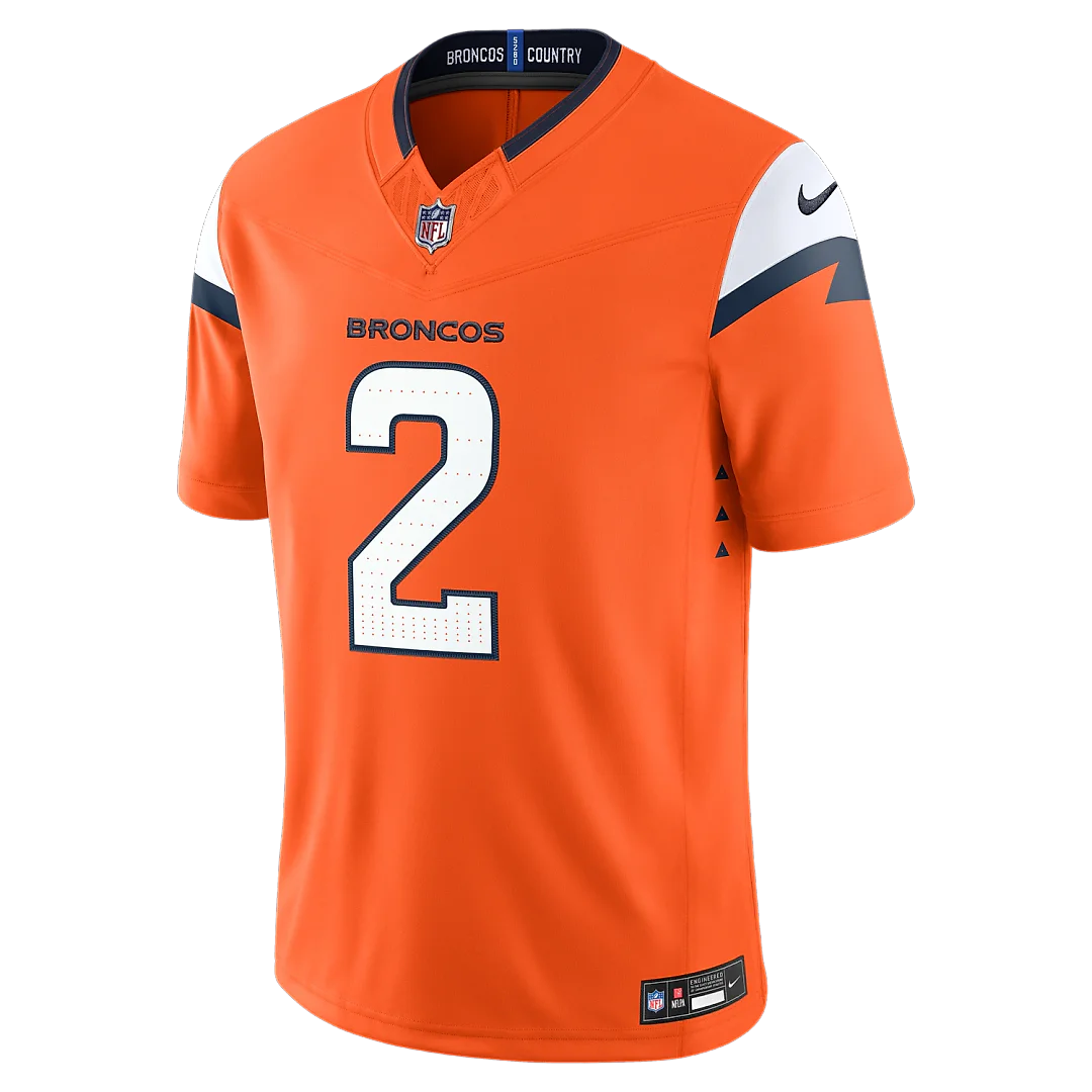 Zennovawear Patrick Surtain II Denver Broncos Team Vapor FUSE. Stitched Limited Jersey - Orange