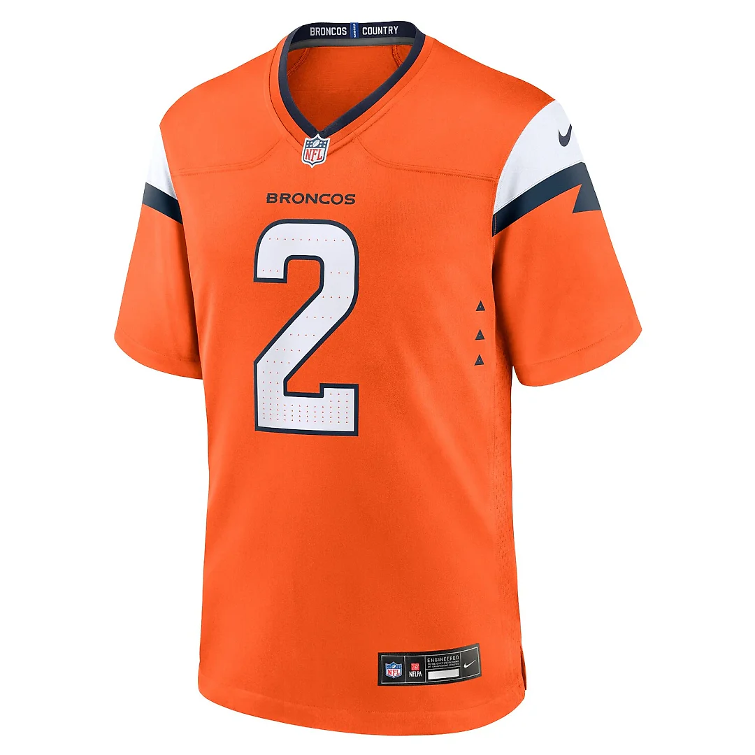 Zennovawear Patrick Surtain II Denver Broncos Team Game Jersey - Orange