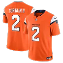 Zennovawear Patrick Surtain II Denver Broncos Team Vapor FUSE. Stitched Limited Jersey - Orange
