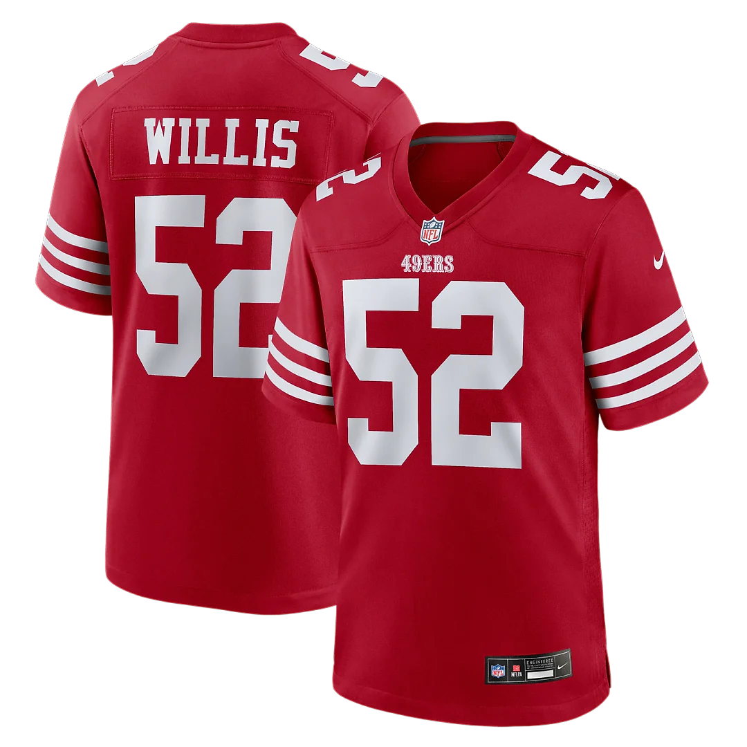 Zennovawear Patrick Willis San Francisco 49ers Retired Player Game Jersey - Scarlet