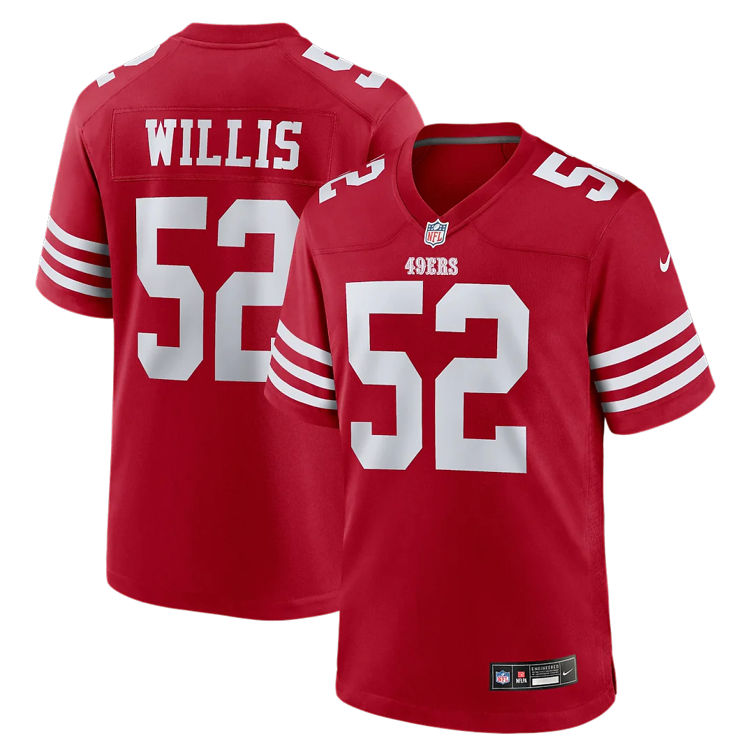 Zennovawear Patrick Willis San Francisco 49ers Retired Player Game Jersey - Scarlet