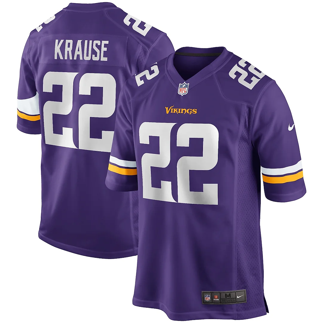 Zennovawear Paul Krause Minnesota Vikings Game Retired Player Jersey - Purple