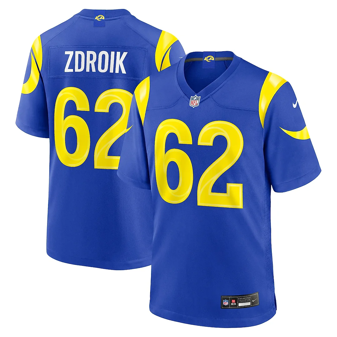 Zennovawear Payton Zdroik Los Angeles Rams Game Jersey - Royal