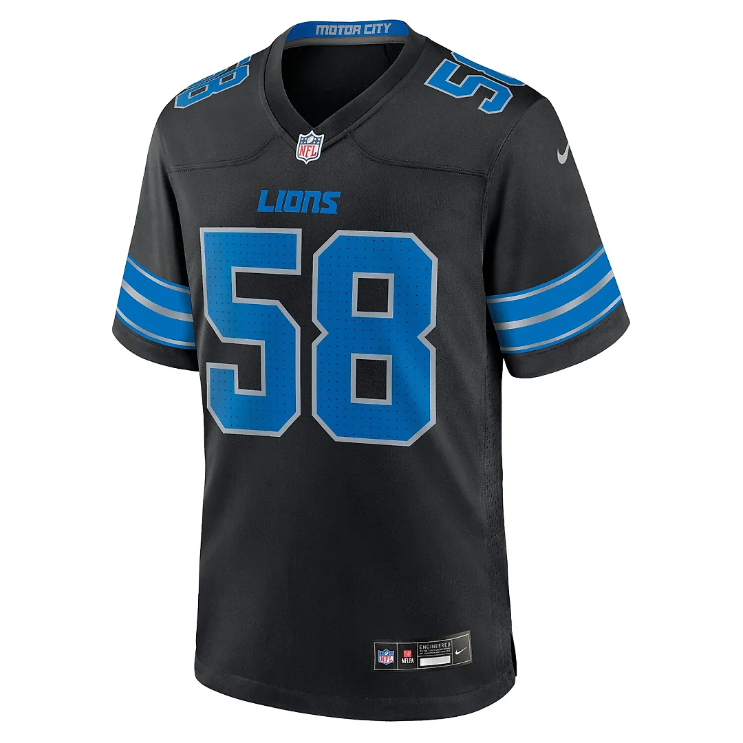 Zennovawear Penei Sewell Detroit Lions 2nd Alternate Game Jersey - Black