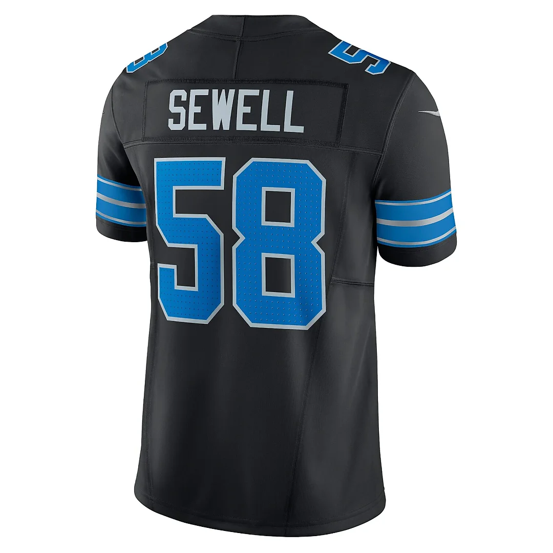 Zennovawear Penei Sewell Detroit Lions Vapor FUSE. Alternate Limited Jersey - Black