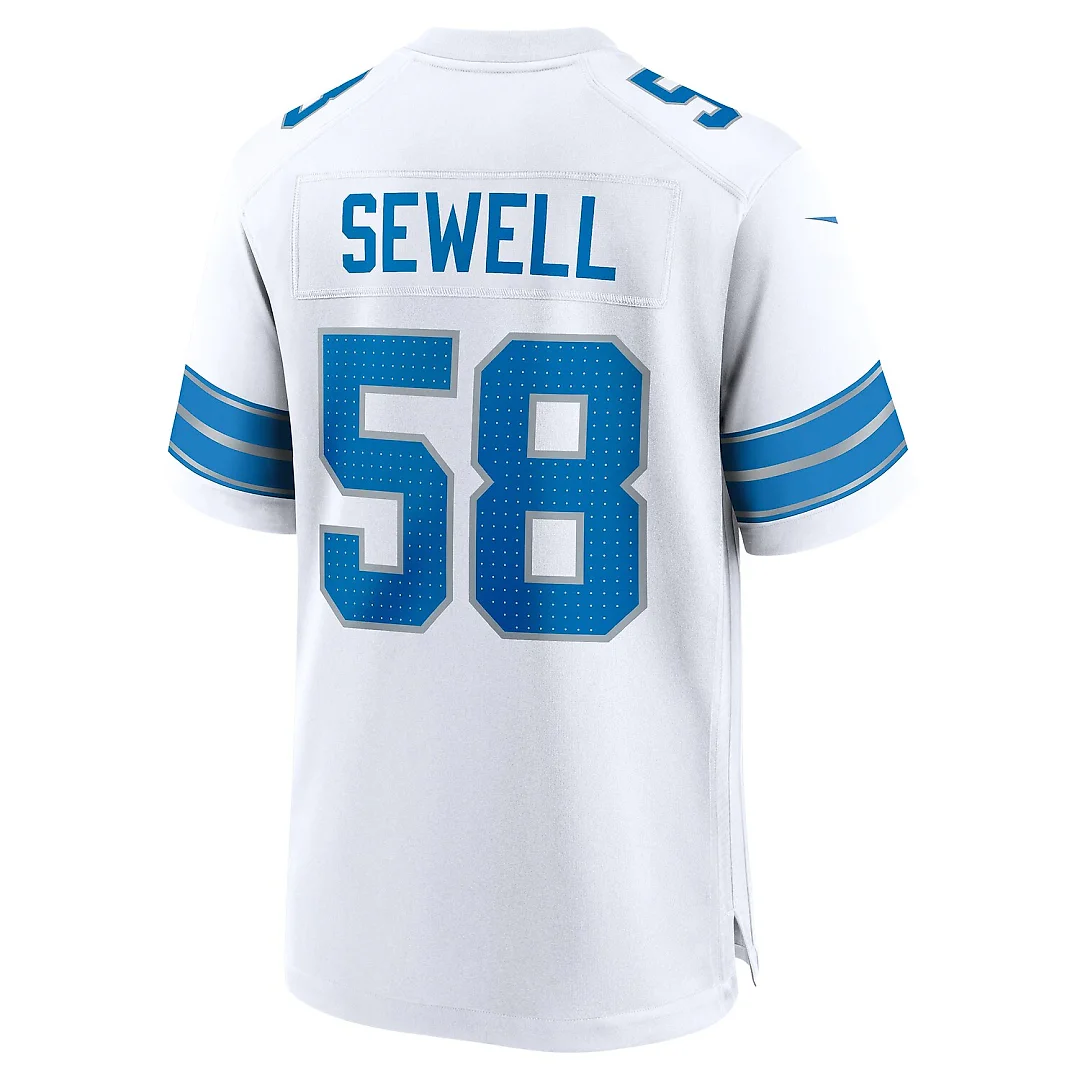 Zennovawear Penei Sewell Detroit Lions Game Jersey - White