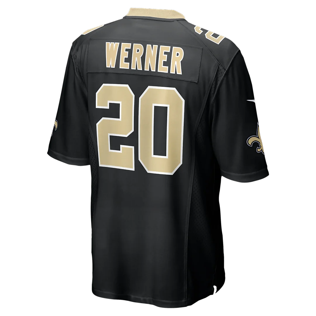 Zennovawear Pete Werner New Orleans Saints Game Jersey - Black