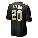 Zennovawear Pete Werner New Orleans Saints Game Jersey - Black